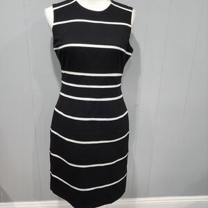 Calvin Klein size 4 Beautiful black and white career dress w/large back zipper
